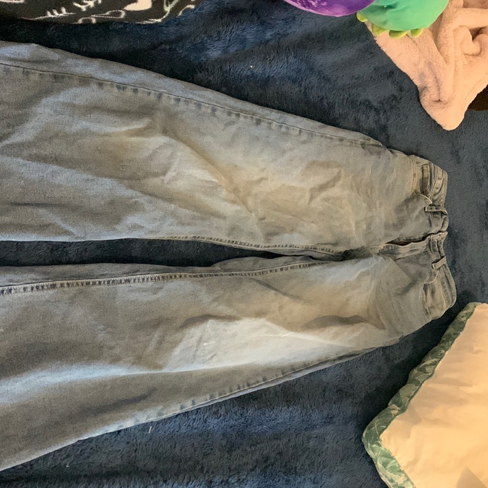Light blue bell bottom jeans